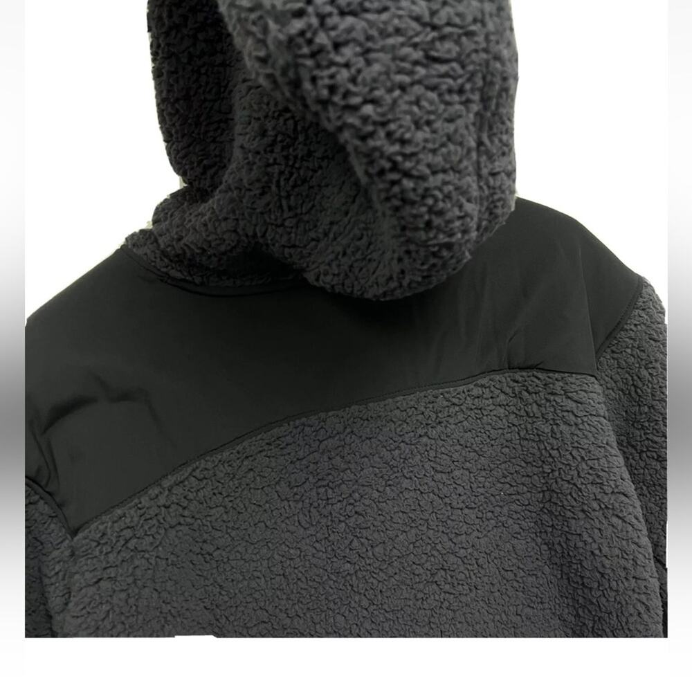 Under Armour Women's UA Sherpa Fleece Pullover Dark Gray Hooded Jacket - Picture 6 of 8